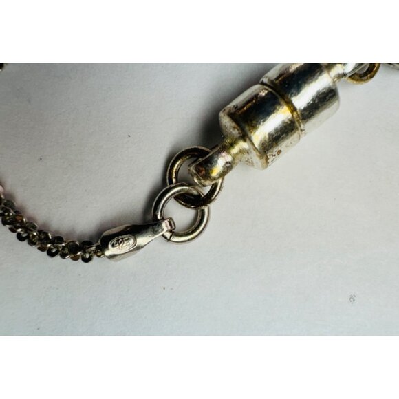 Vintage Sterling Silver 925 Chain Necklace w/ Starfish Pendant Red Coral Center - Picture 11 of 15